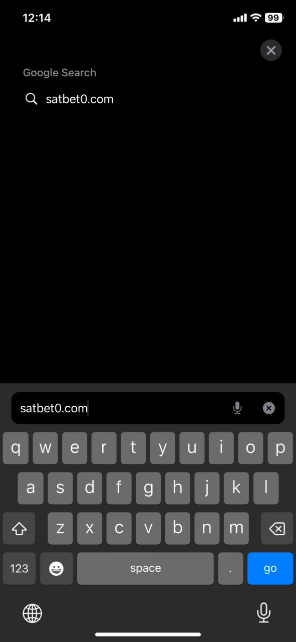 Open the browser to find SatBet website.